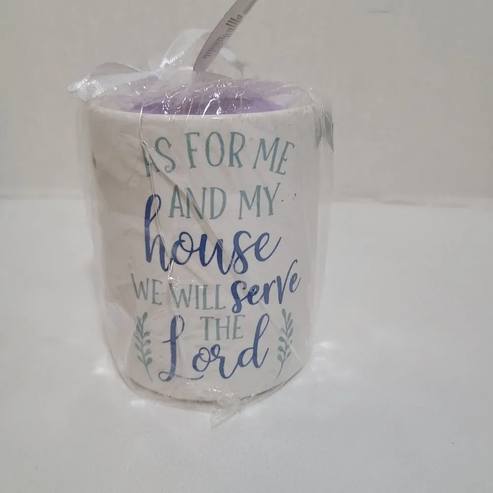 Christian Wax Melt Warmer As For Me & My House Serve The Lord Joshua 24:15 New